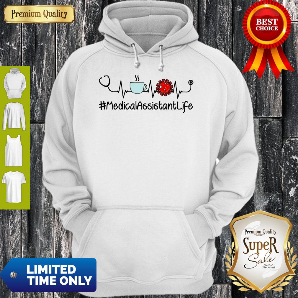 Top Heartbeat Coffee And Coronavirus MedicalAssistantLife Shirt - Image 2