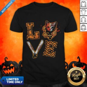 Awesome Love Jason Voorhees Cat Halloween Shirt