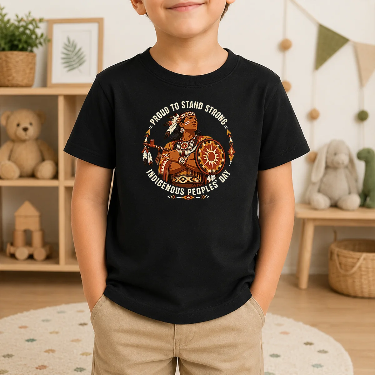 Official Good Indigenous Peoples Day Pride Warrior Vector (2) Shirt - Image 9