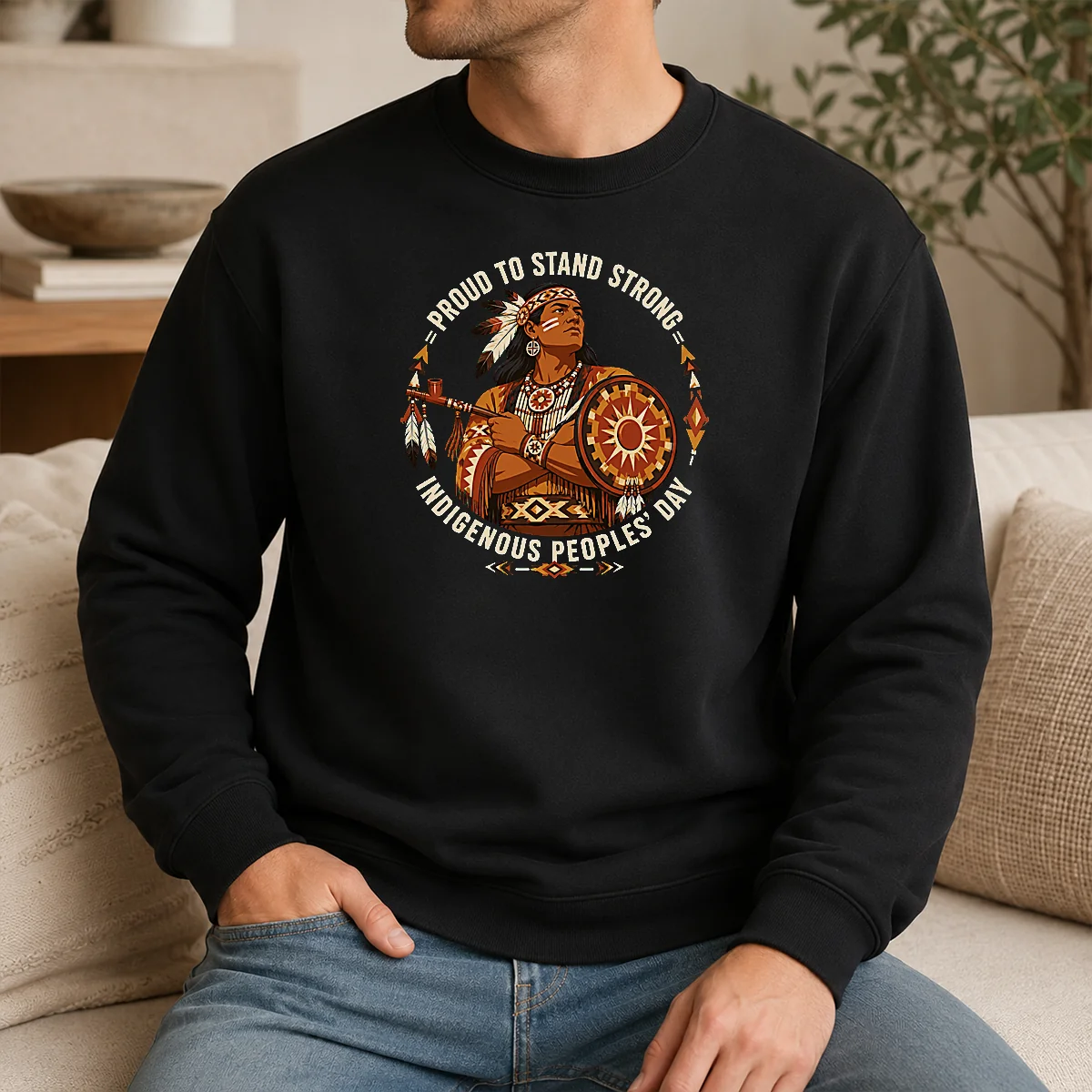 Official Good Indigenous Peoples Day Pride Warrior Vector (2) Shirt - Image 7