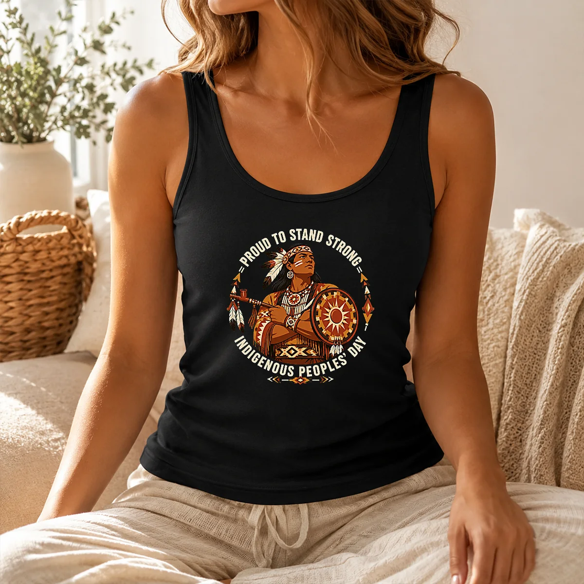 Official Good Indigenous Peoples Day Pride Warrior Vector (2) Shirt - Image 3