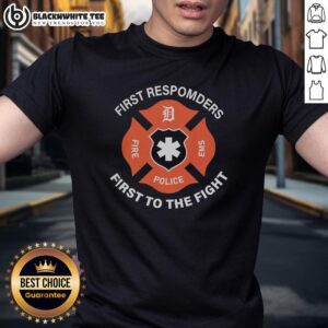 Awesome Detroit Tigers X First Responders First To The Fight Night 2026 T-Shirt