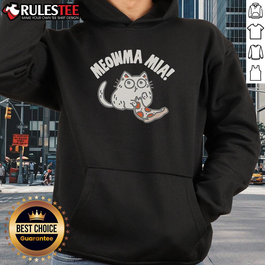 Cute Meowma Mia Pizza T-Shirt - Image 2
