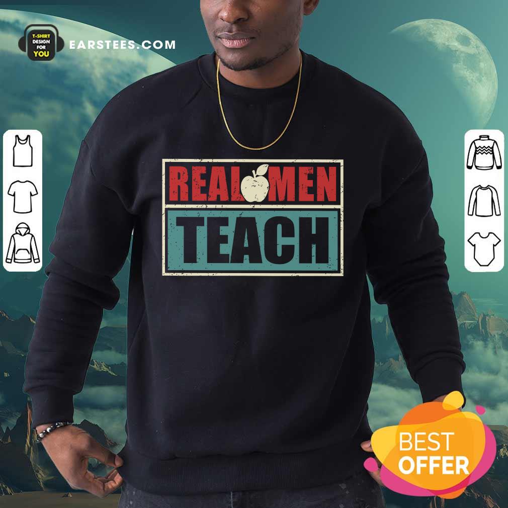 Premium Real Men Teach Apple Vintage Shirt - Image 3