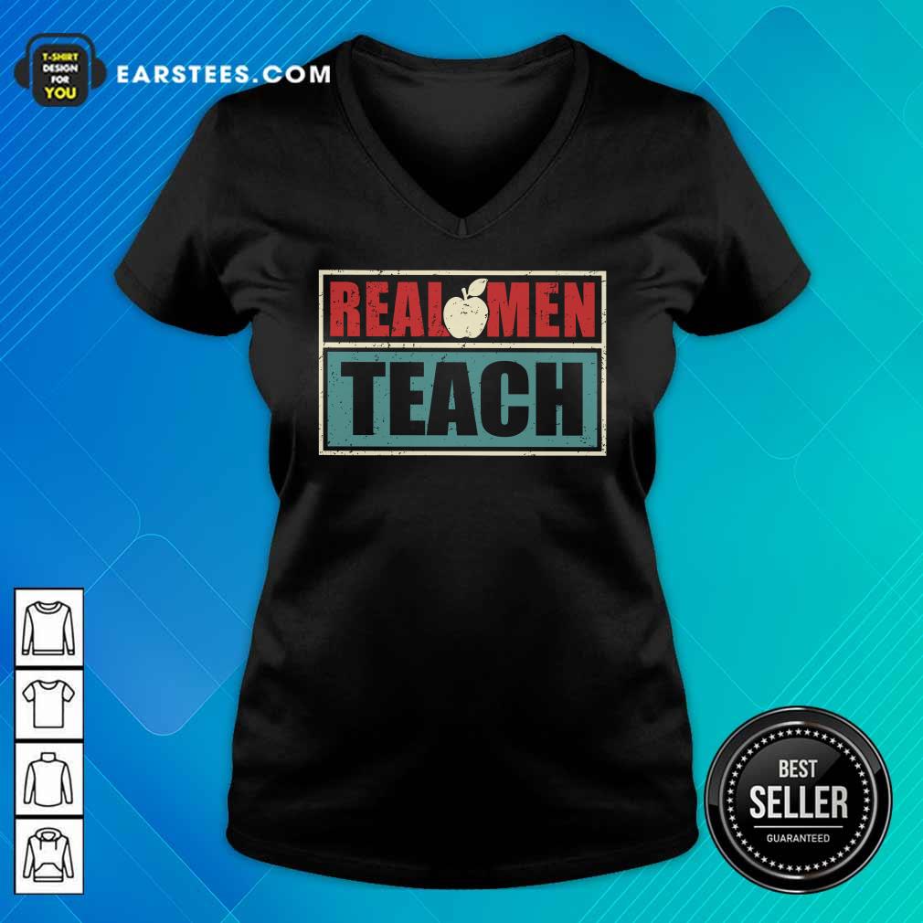 Premium Real Men Teach Apple Vintage Shirt - Image 5