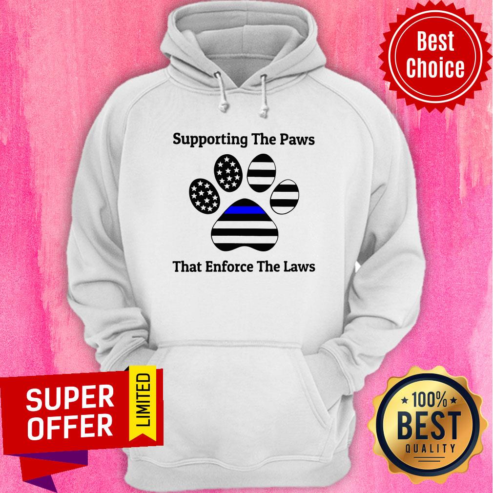 Supporting The Paws That Enforce The Laws American Flag Shirt - Image 5