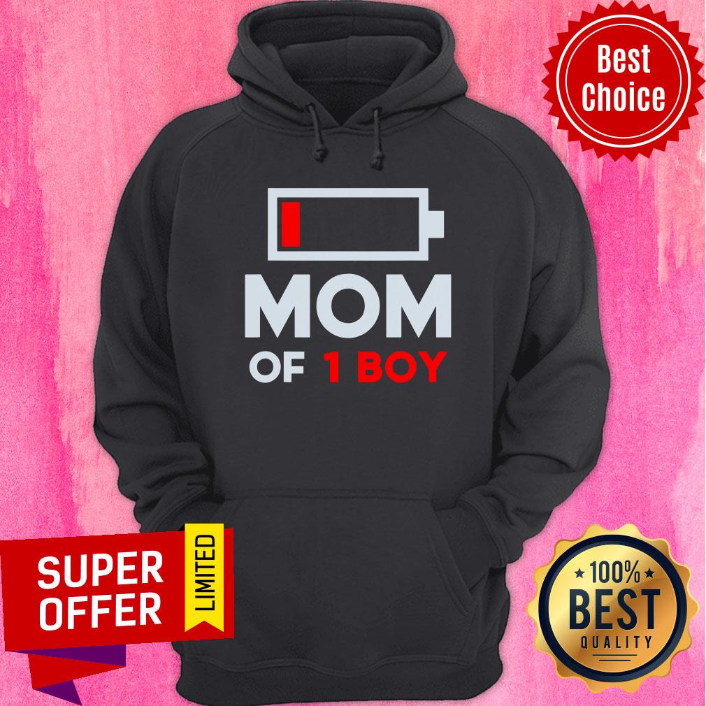 Top Low Battery Mom Of 1 Boys Shirt - Image 2