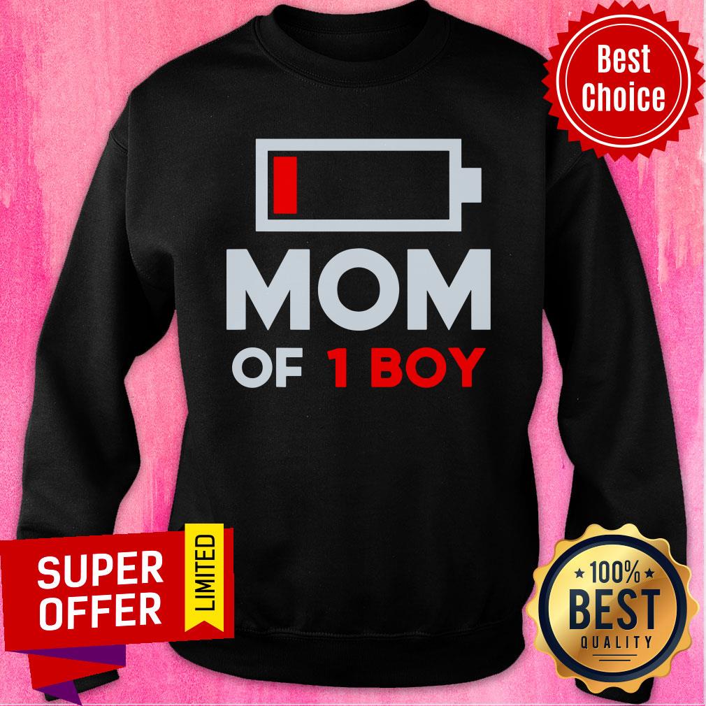 Top Low Battery Mom Of 1 Boys Shirt - Image 5