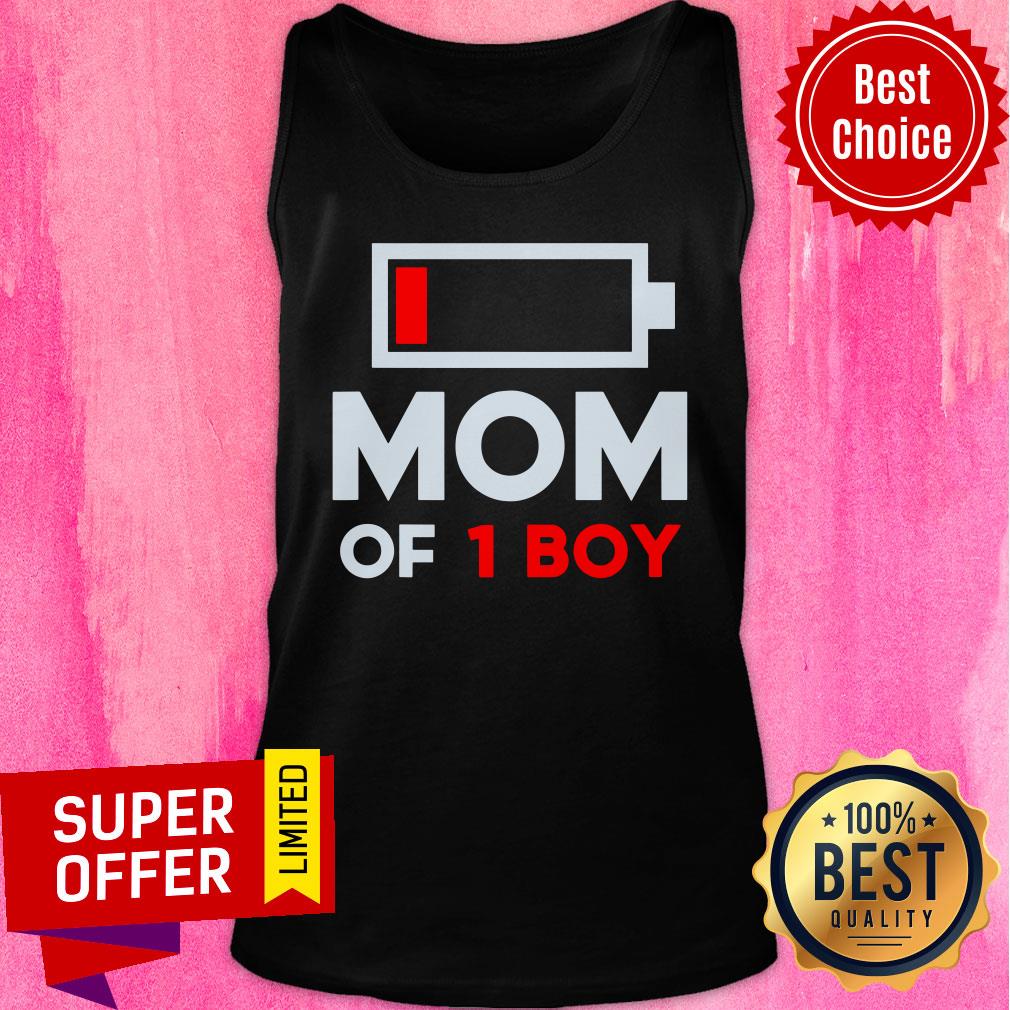 Top Low Battery Mom Of 1 Boys Shirt - Image 4