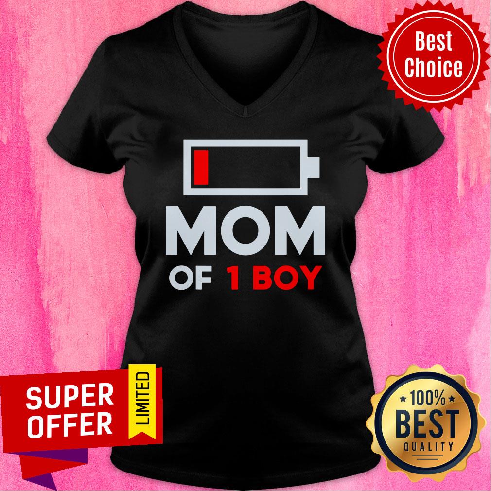 Top Low Battery Mom Of 1 Boys Shirt - Image 3