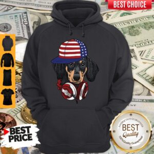 Alternative view of Official 4 Of July Dachshund Listening Music Shirt