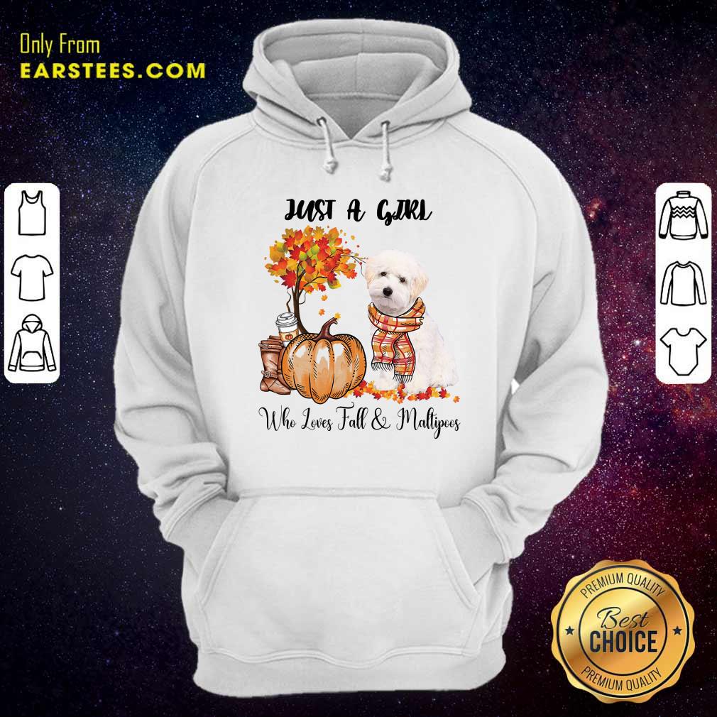 Just A Girl Who Loves Fall And Maltipoo Shirt - Image 4