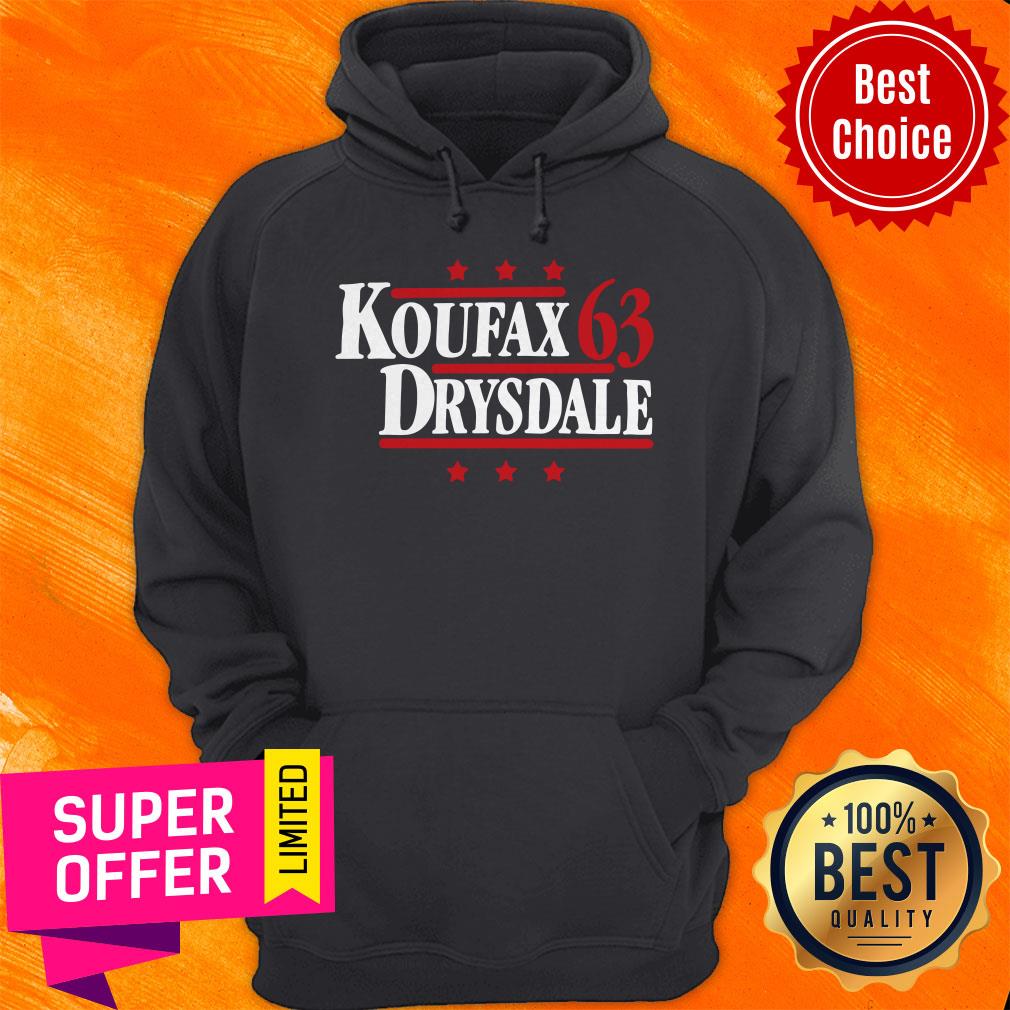 Koufax Drysdale 63 Los Angeles Dodgers Baseball Legends Political Campaign Parody Shirt - Image 2