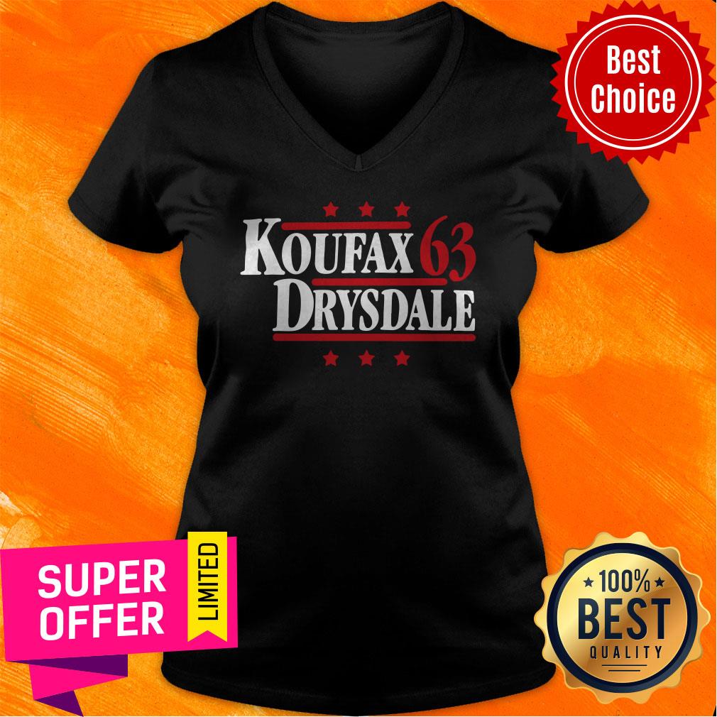 Koufax Drysdale 63 Los Angeles Dodgers Baseball Legends Political Campaign Parody Shirt - Image 5