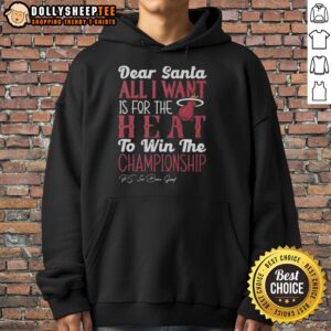 Alternative view of Official Dear Santa All I Want Is For The Miami Heat To Win The Championship T-Shirt
