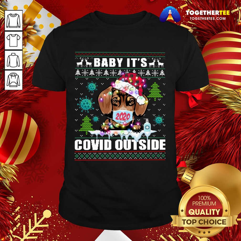 Nice Face Mask 2020 Baby It’s Covid Outside Ugly Christmas Shirt