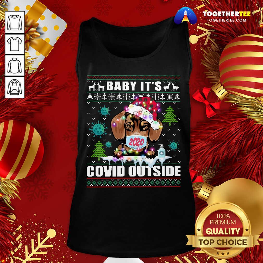 Nice Face Mask 2020 Baby It’s Covid Outside Ugly Christmas Shirt - Image 3