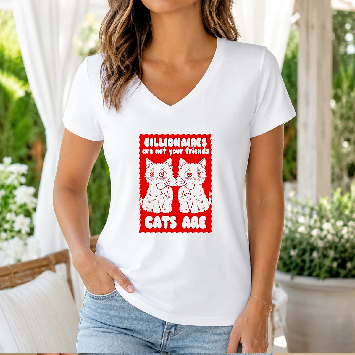 Funny Billionaires Are Not Your Friends Cats Are Kitten Shirt - Image 2