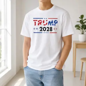 Pretty Trump 2028 Patriotic Stars And Stripes Shirt