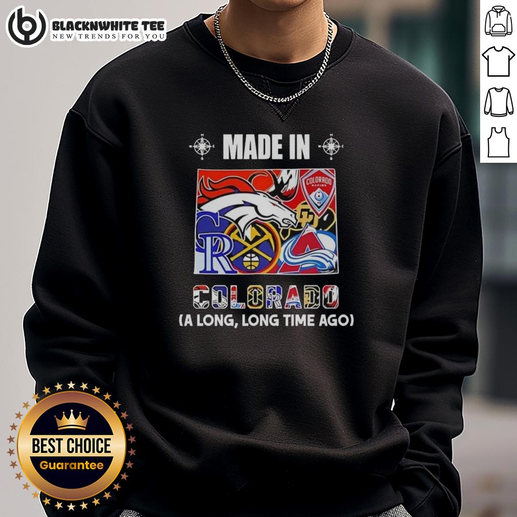Good Made In Colorado A Long Long Time Ago State Mashup Logo Teams T-Shirt - Image 5