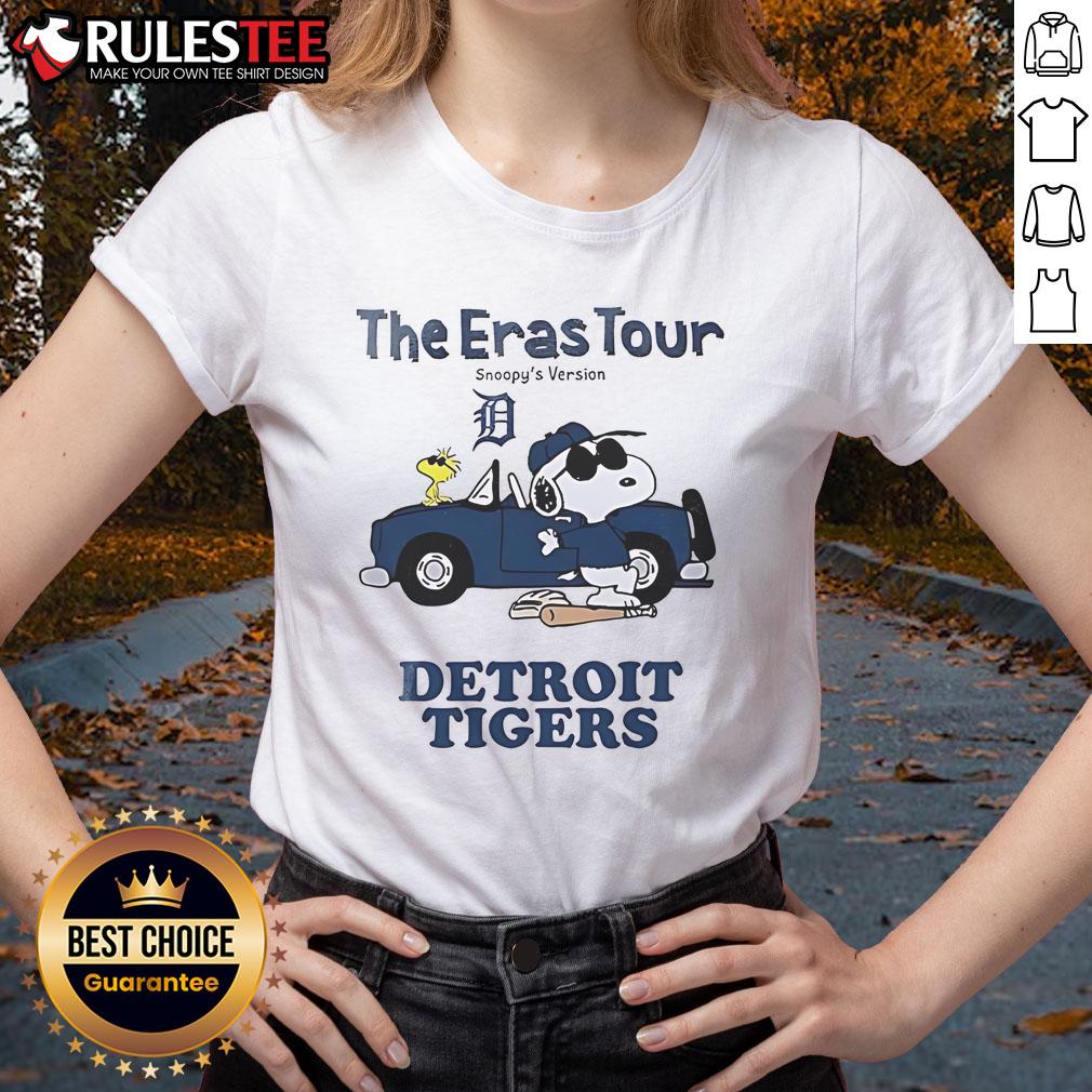 Official Detroit Tigers The Eras Tour Snoopy T-Shirt - Image 3