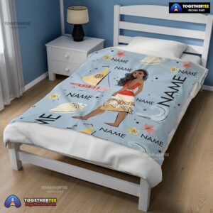 Alternative view of Official Disney Cartoon Moana Maui Blanket Fleece Customized Blanket