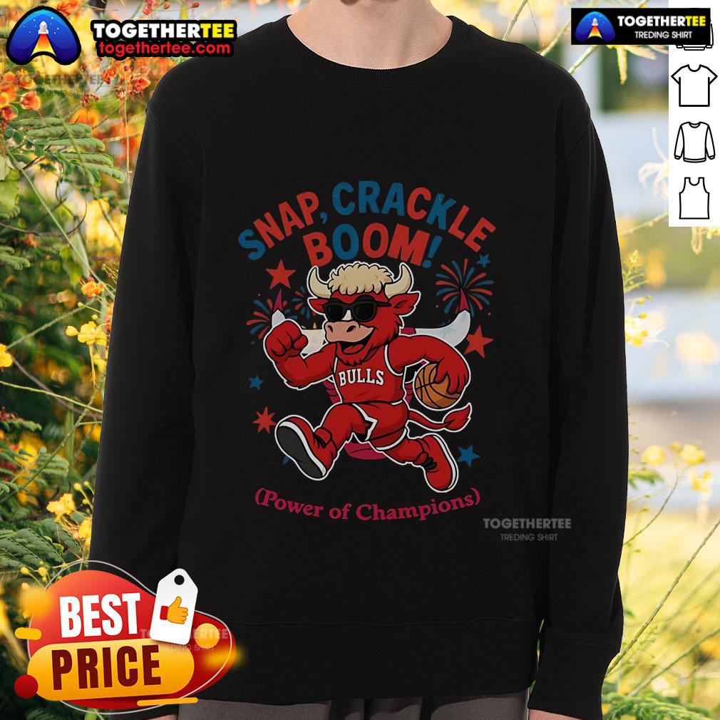 Original Chicago Bulls Snap Crackle Boom Power Of Champions Indepencence Day T-Shirt - Image 5