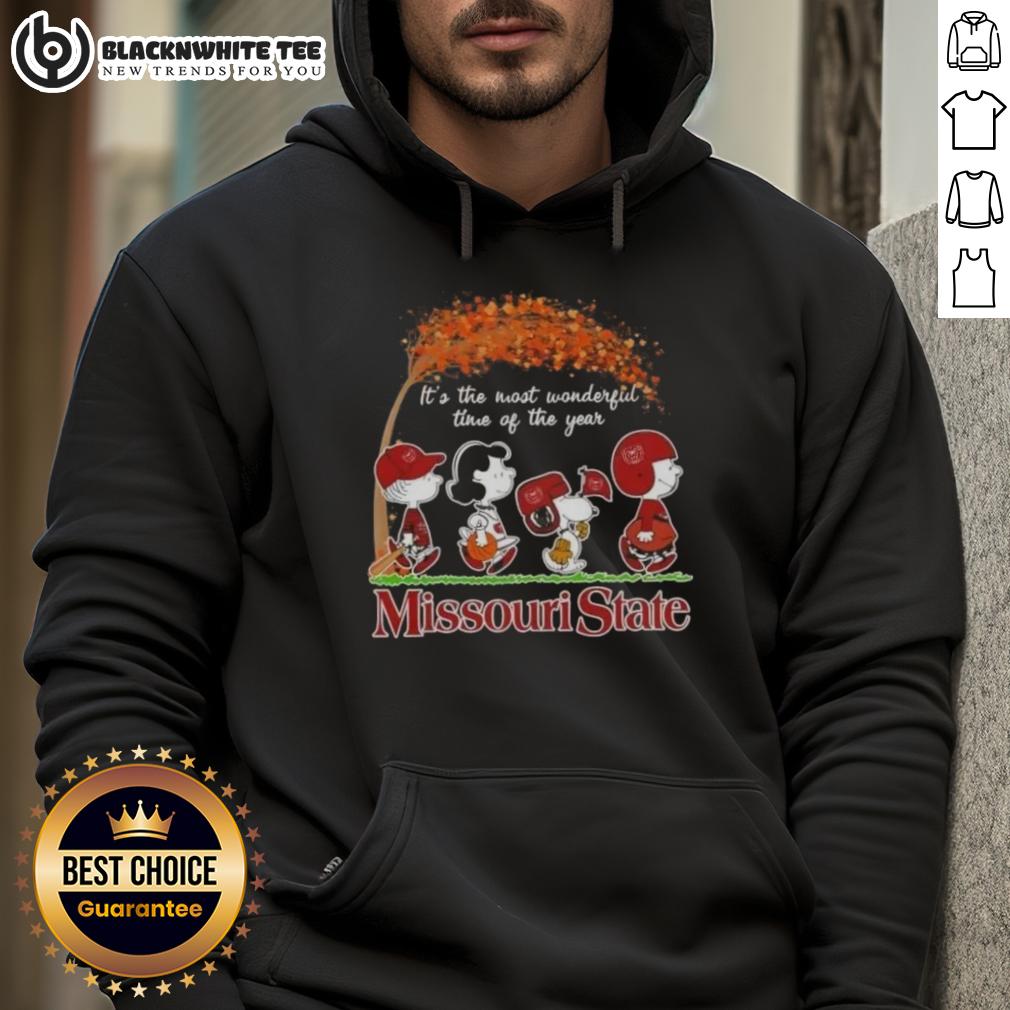Good Peanuts Snoopy And Friends It's The Most Wonderful Time Of The Year Missouri State T-Shirt - Image 2