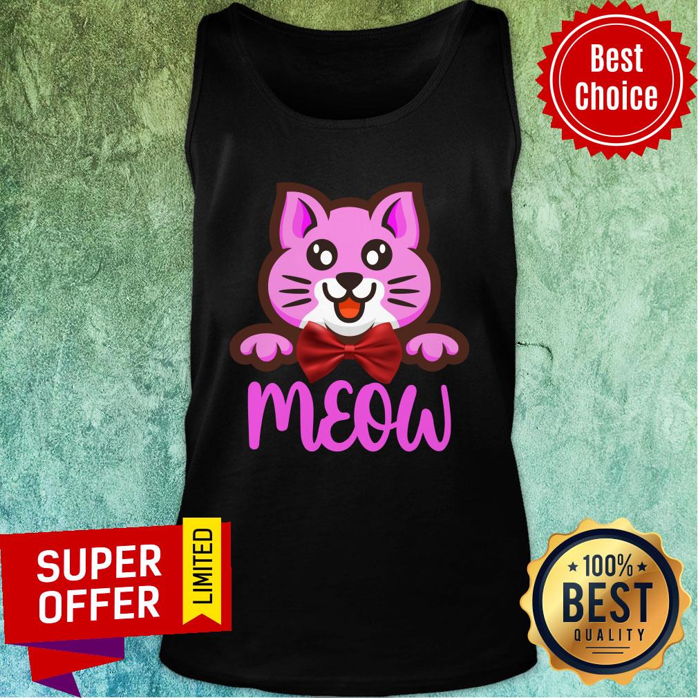 Cute Cat Meow Bow Shirt - Image 4