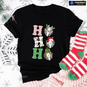Ho Ho Ho White Horses Merry Christmas T-Shirt