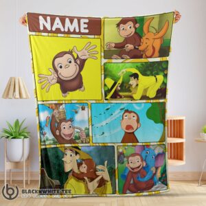 Hot Good Curious George Ted ShacklefordBlanket Fleece Customized Blanket