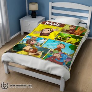 Alternative view of Hot Good Curious George Ted ShacklefordBlanket Fleece Customized Blanket