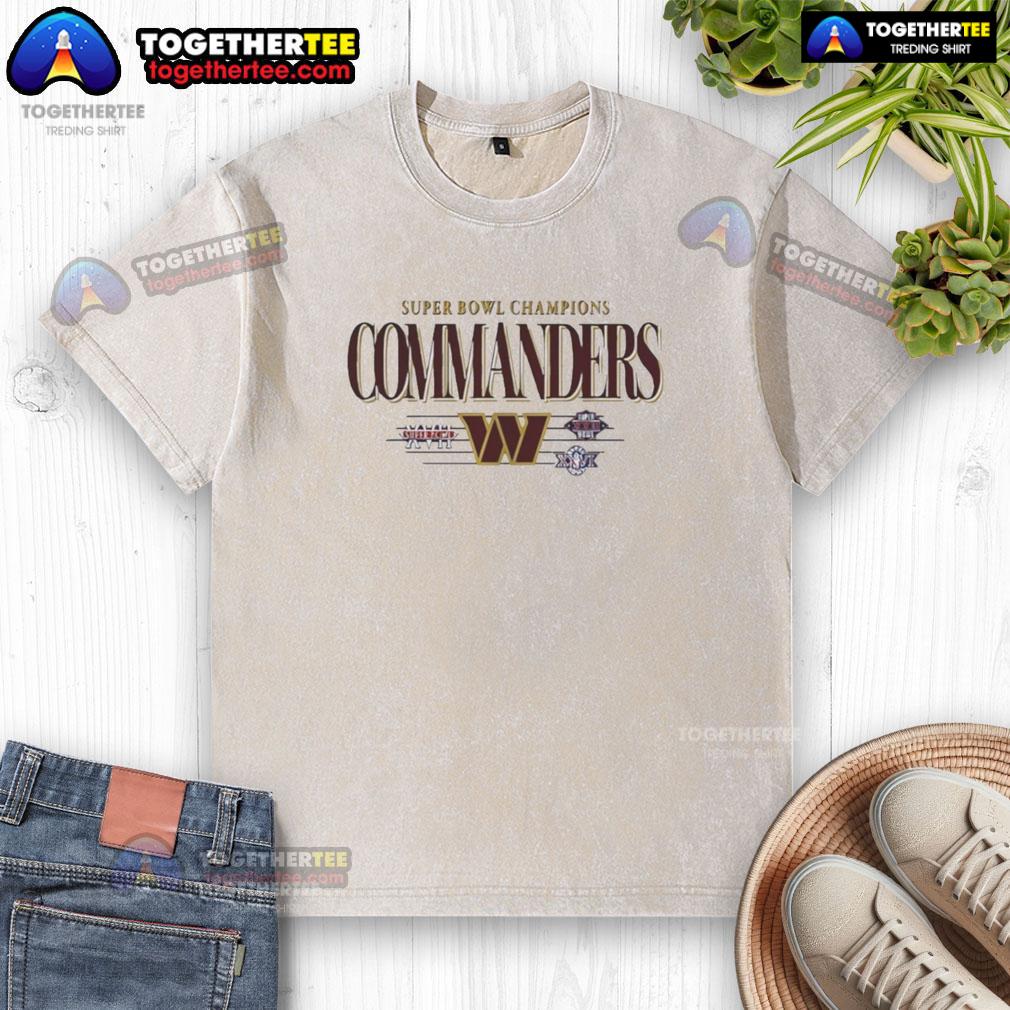 Good Washington Commanders Super Bowl Champions XVII XXII XXVI Vintage T-Shirt - Image 6