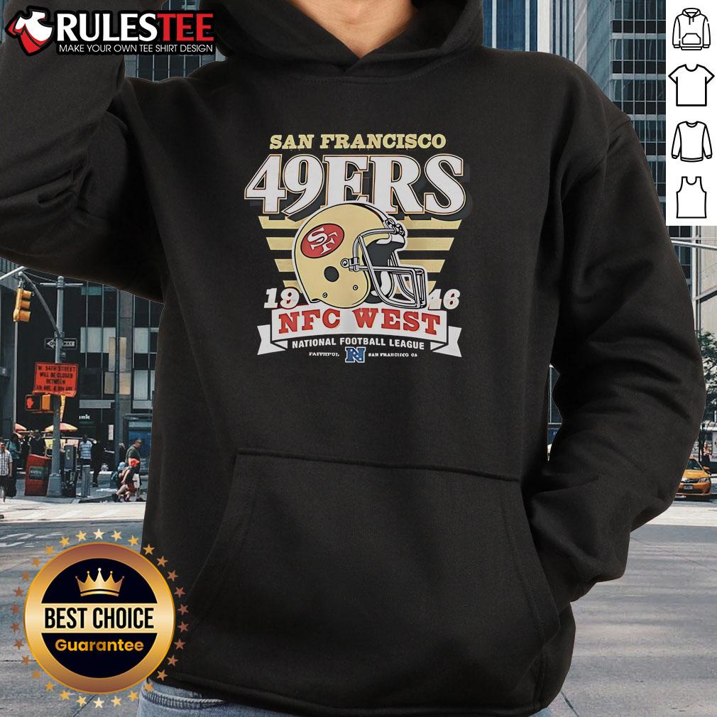 Official San Francisco 49ers NFC West 1946 Helmet T-Shirt - Image 2