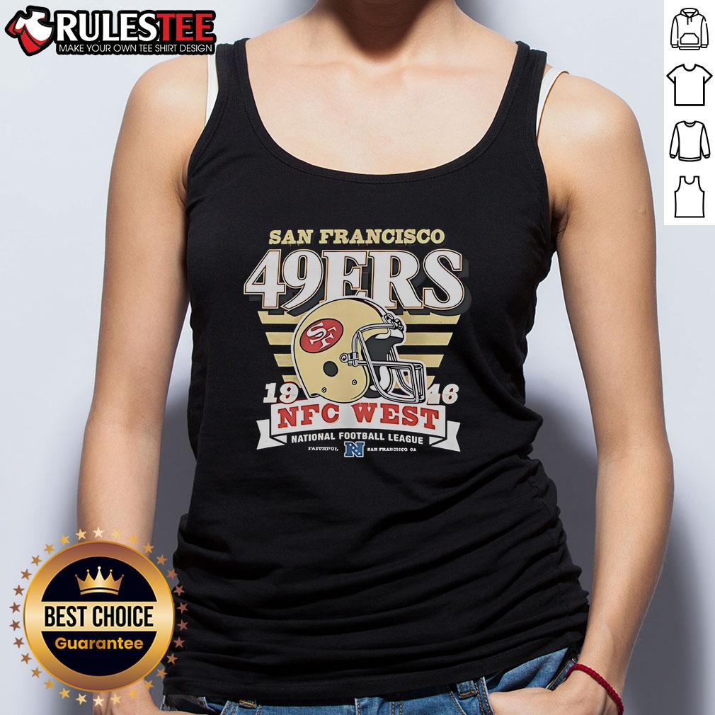 Official San Francisco 49ers NFC West 1946 Helmet T-Shirt - Image 4