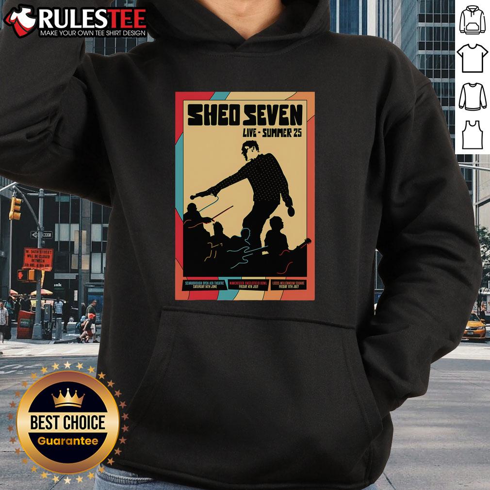 Official Shed Seven Live Summer 25 Poster T-Shirt - Image 2