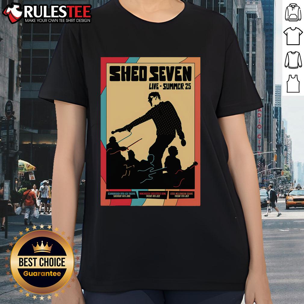 Official Shed Seven Live Summer 25 Poster T-Shirt - Image 3
