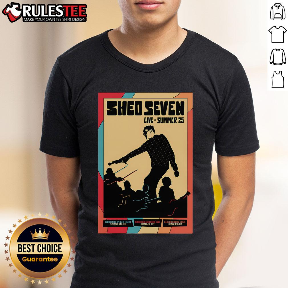 Official Shed Seven Live Summer 25 Poster T-Shirt