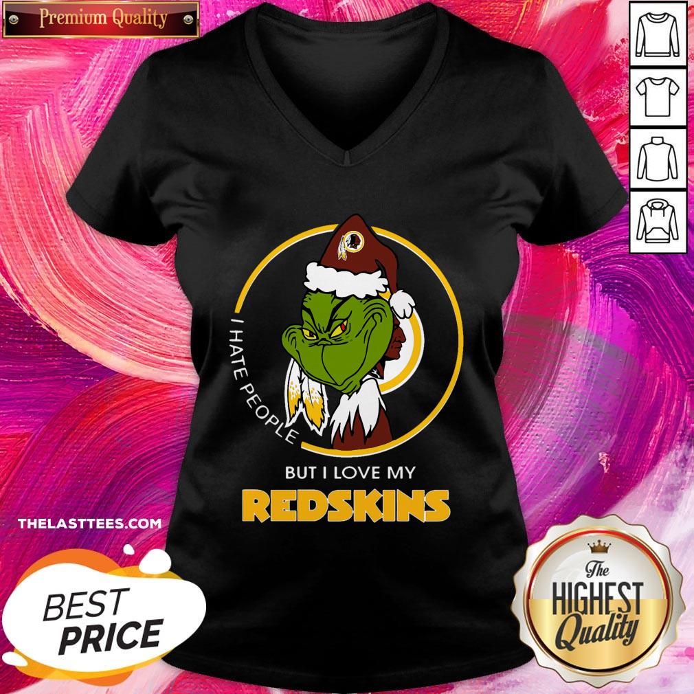 Happy I Hate People But I Love My Redskins Shirt - Image 2