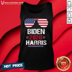 Alternative view of Hot Biden Harris 2020 Aviator Sunglasses American Flag Shirt
