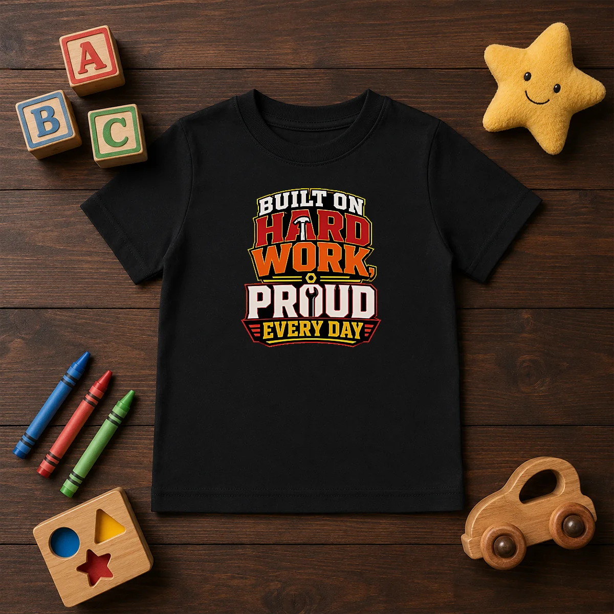 Original Hard Workers Celebrate Labour Day Typography Tee - Image 9