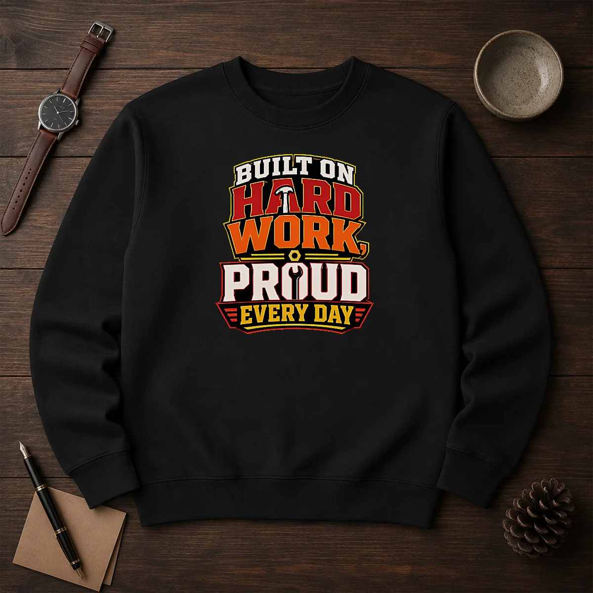 Original Hard Workers Celebrate Labour Day Typography Tee - Image 7