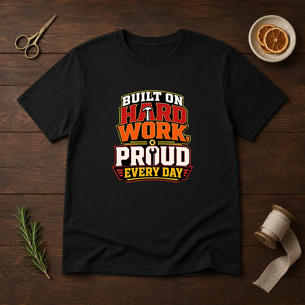 Original Hard Workers Celebrate Labour Day Typography Tee
