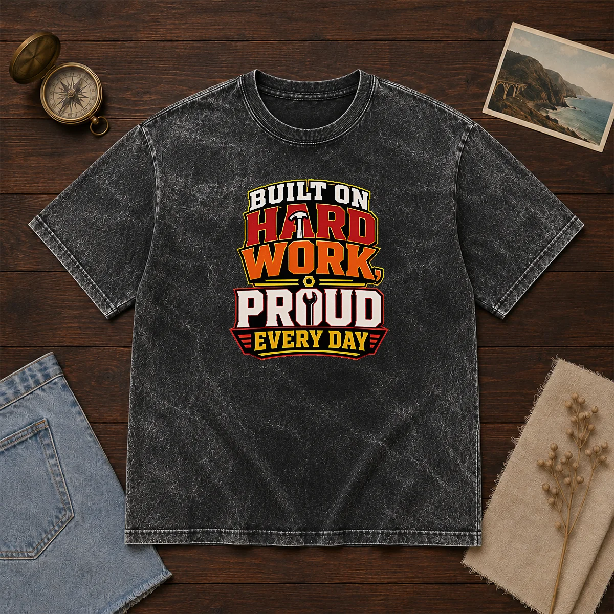 Original Hard Workers Celebrate Labour Day Typography Tee - Image 8