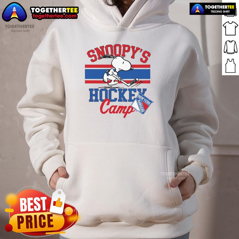 Good Snoopy New York Rangers Snoopy's Hockey Camp Snoopy NHL All Teams T-Shirt - Image 2