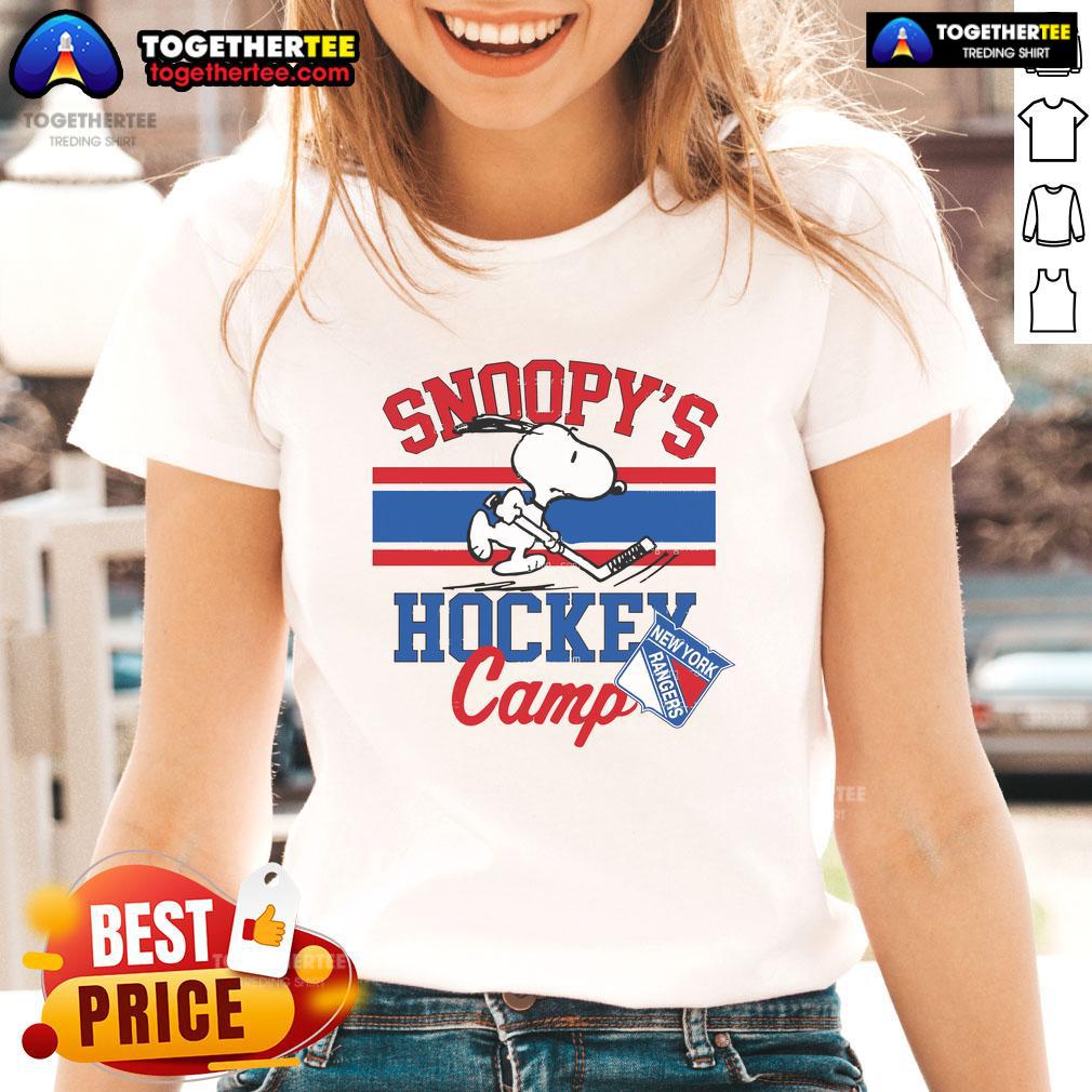 Good Snoopy New York Rangers Snoopy's Hockey Camp Snoopy NHL All Teams T-Shirt - Image 3