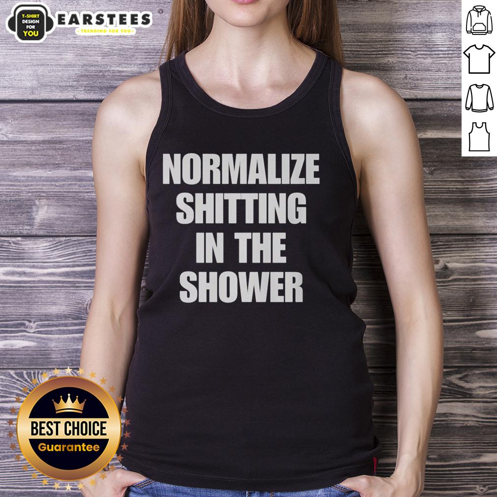 Funny Normalize Shitting In The Shower T-Shirt - Image 4