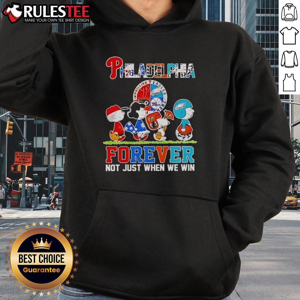 Good The Peanuts Philadelphia Sport Teams Logo Forever Not Just When We Win T-Shirt - Image 2