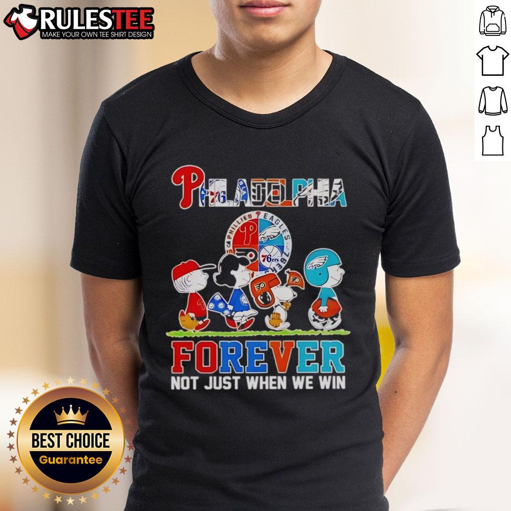 Good The Peanuts Philadelphia Sport Teams Logo Forever Not Just When We Win T-Shirt
