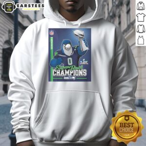 Alternative view of Nice Seahawks Super Bowl Champs Mascot Trophy T-Shirt